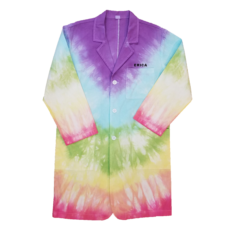 Personalized Jr. Tie Dye Lab Coat Best for Ages 6 to 9