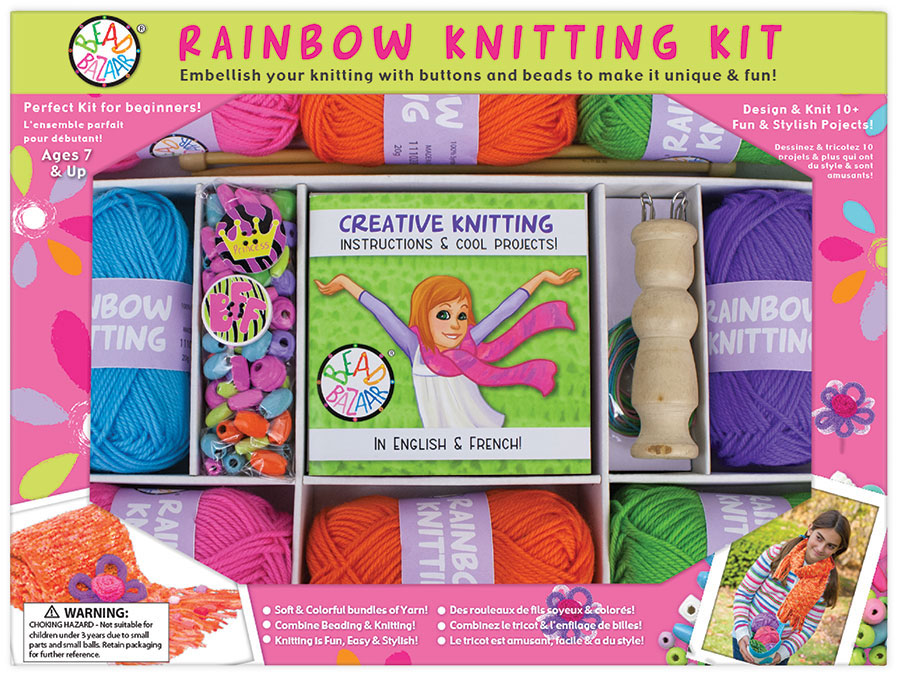 Rainbow Knitting Kit Fat Brain Toys
