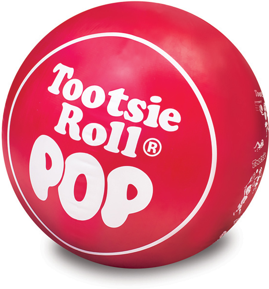 Red Tootsie Roll Pop Beach Ball - - Fat Brain Toys