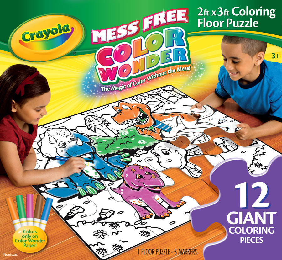 Color Wonder Floor Puzzle & Markers - - Fat Brain Toys