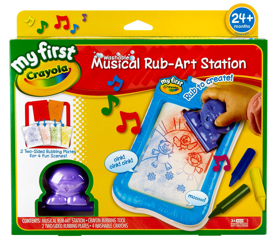 My First Crayola Musical Rub-Art Station - - Fat Brain Toys