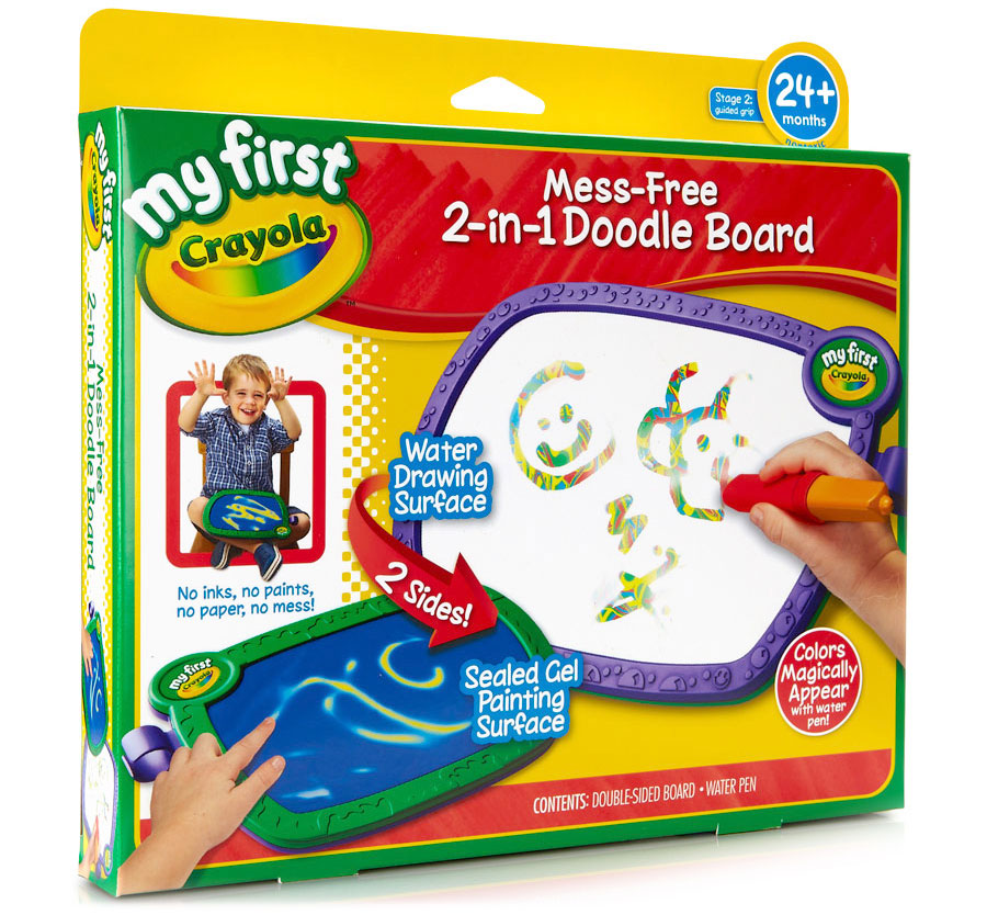 My First Crayola 2-in-1 Doodle Board - - Fat Brain Toys
