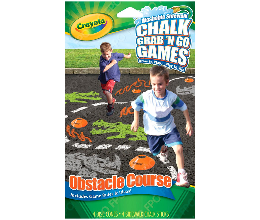 Chalk Grab 'N Go Games - Obstacle Course - - Fat Brain Toys