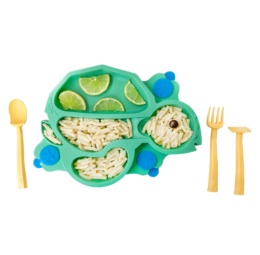 Turtle Pate Constructive Baby Green Turtle Plate - - Fat Brain Toys