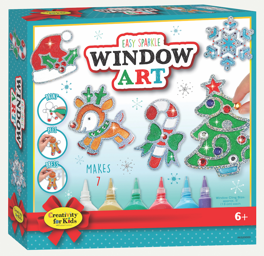 Holiday Easy Sparkle Window Art - Best Arts & Crafts for Ages 6 to 12