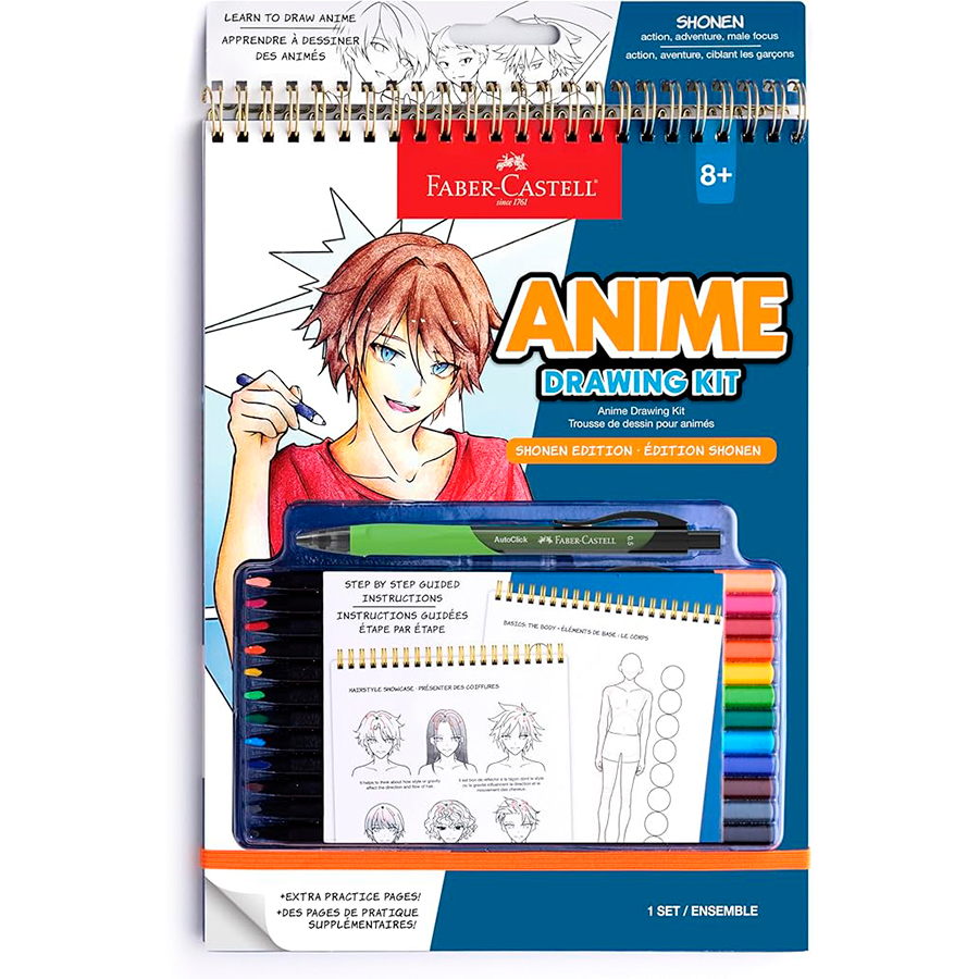 Anime Drawing Kit - Shonen - Best Arts & Crafts for Ages 8 to 12