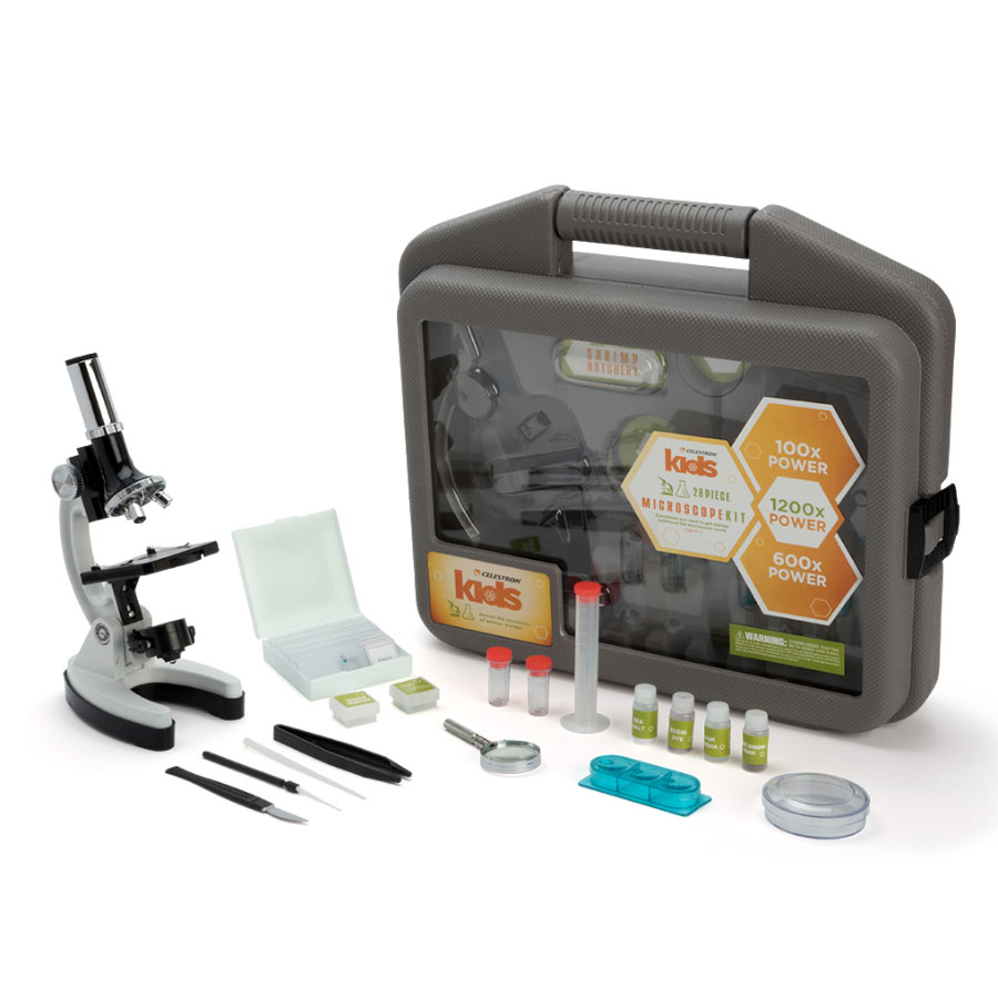 Celestron Kids Microscope Kit with Case Best for Ages 8 to 10