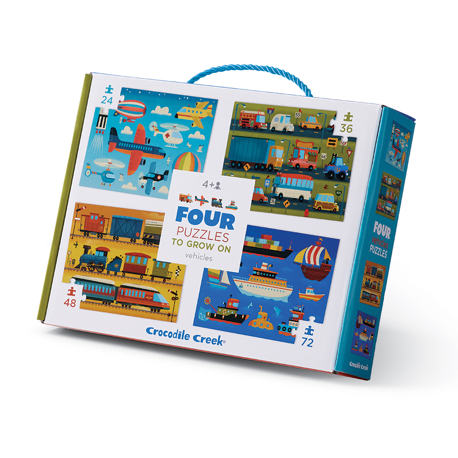 Four Puzzle Set - Vehicles - Best Puzzles for Ages 4 to 10