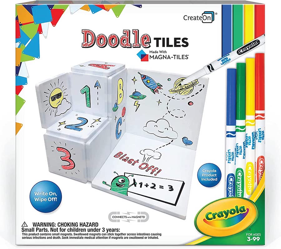 Let's Build and Draw with Crayola Magnetic Tiles!