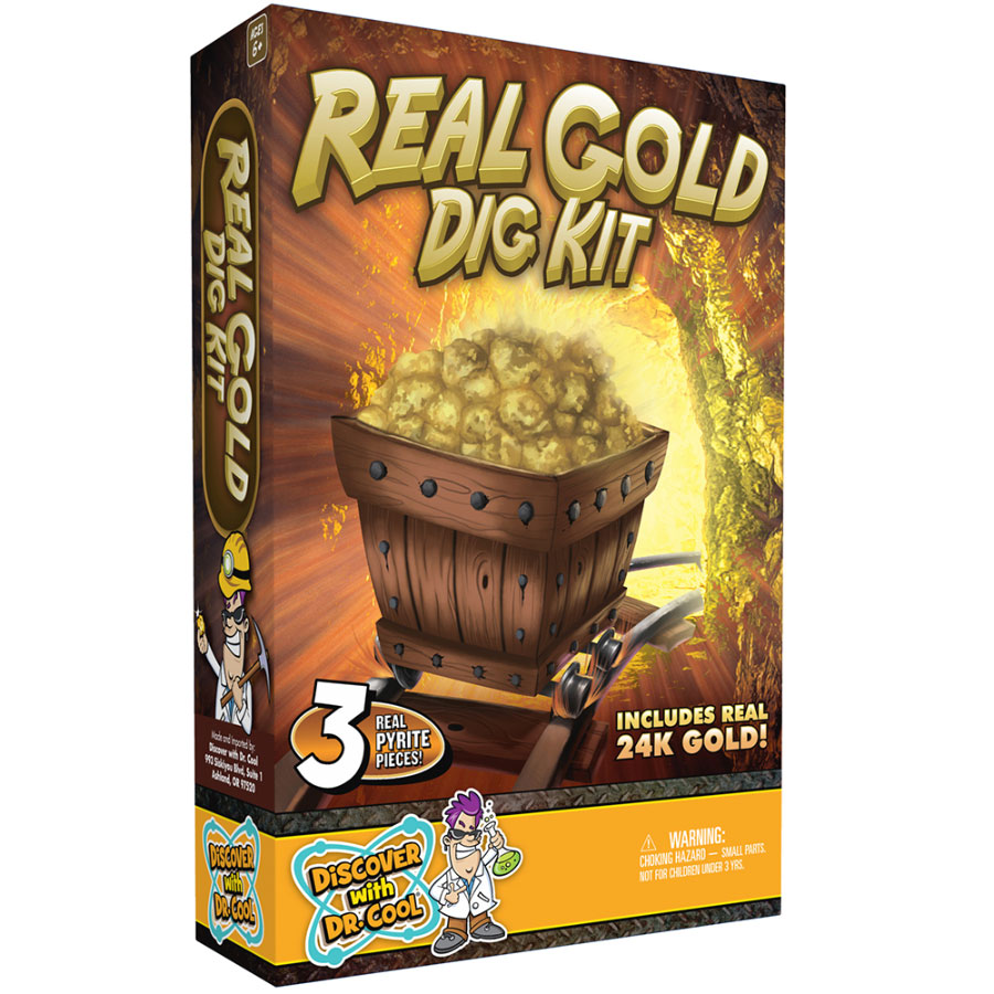 Real 24K Gold Dig Kit Fat Brain Toys