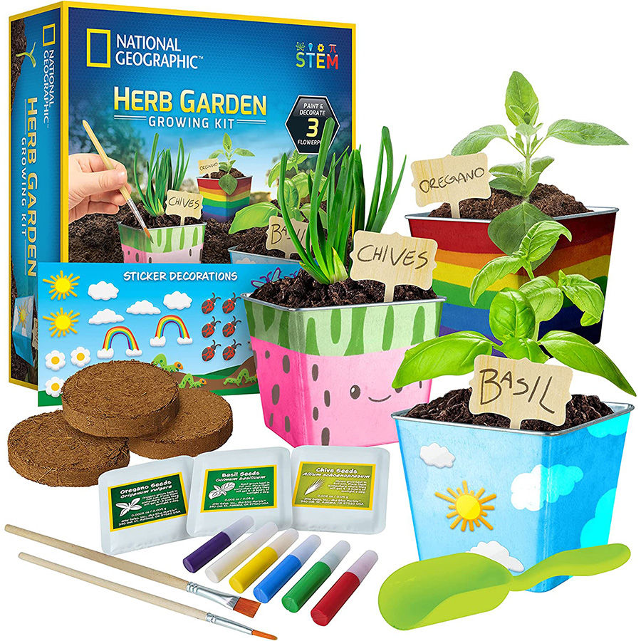 National Geographic Herb Garden Growing Kit Best for Ages 6 to 12