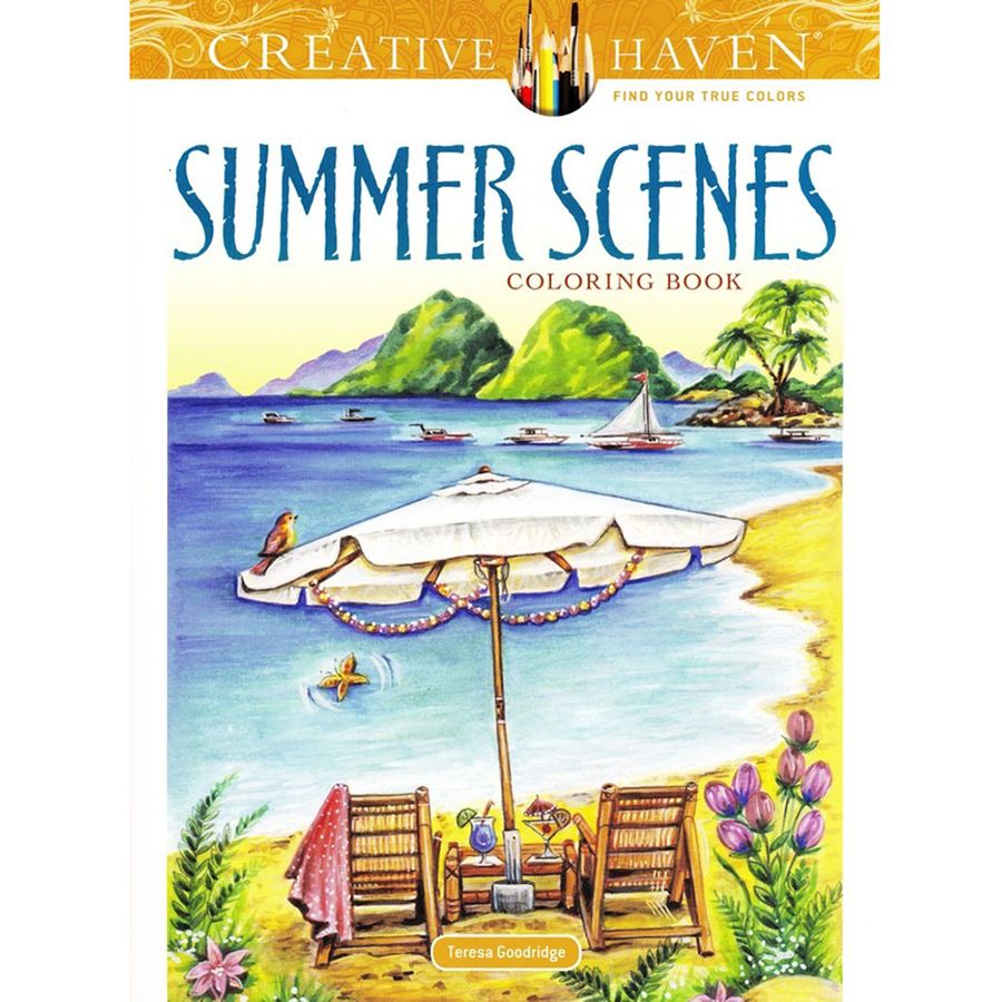 Creative Haven Summer Scenes Coloring Book - - Fat Brain Toys