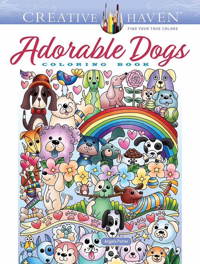 Creative Haven Adorable Dogs Coloring Book Fat Brain Toys