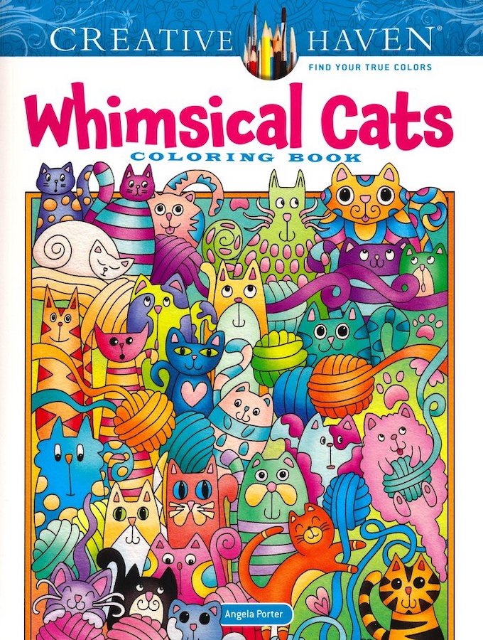 Creative Haven Whimsical Cats Coloring Book Fat Brain Toys