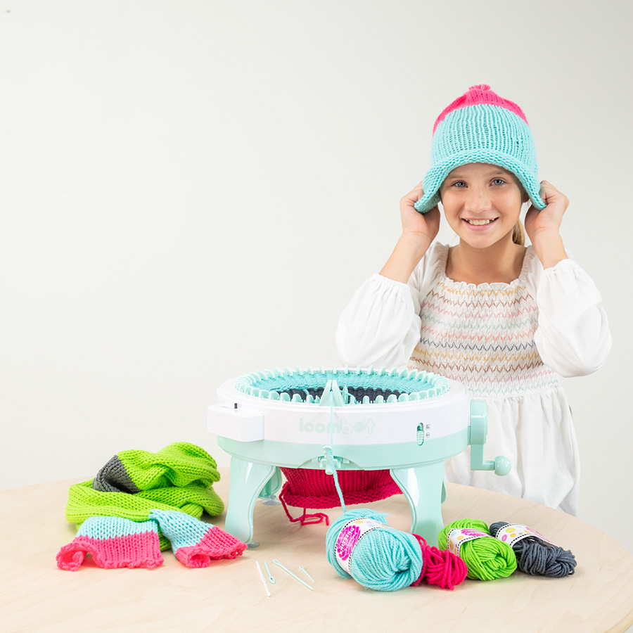 LoomBot Knitting Machine with Counter Fat Brain Toys