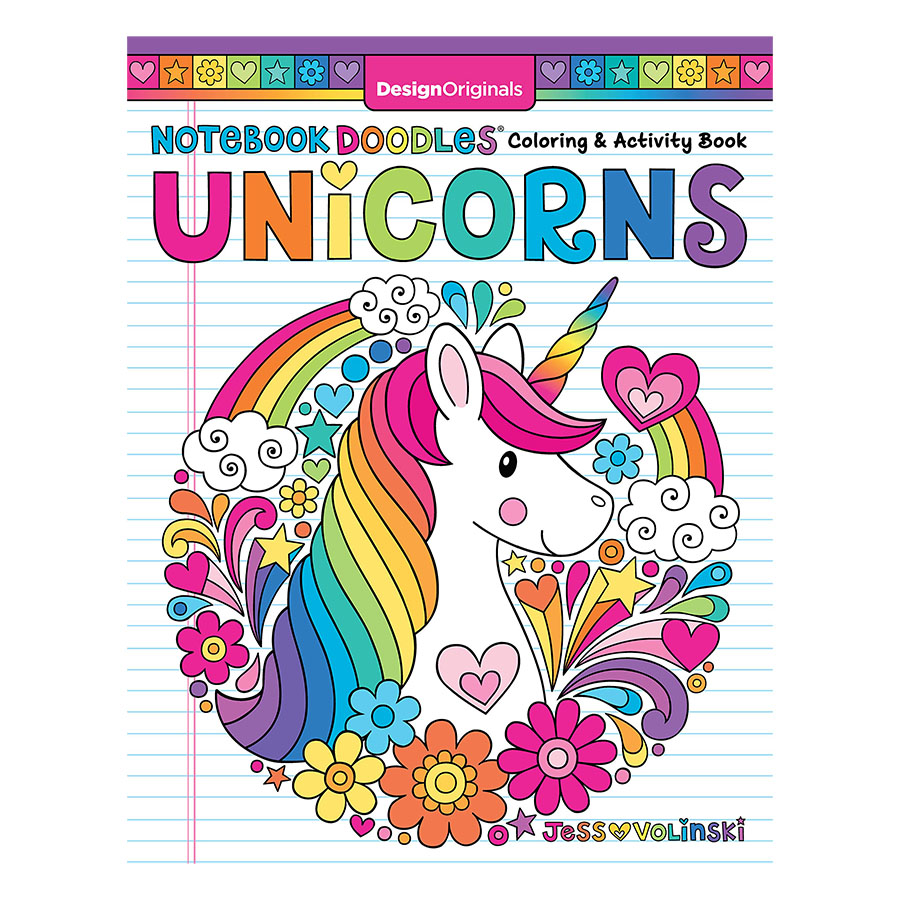 Notebook Doodles Unicorns Coloring & Activity Book