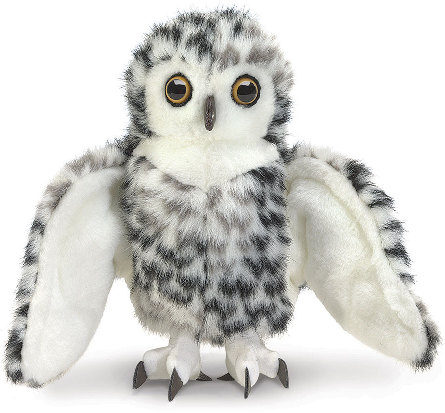 Small Snowy Owl Puppet - - Fat Brain Toys