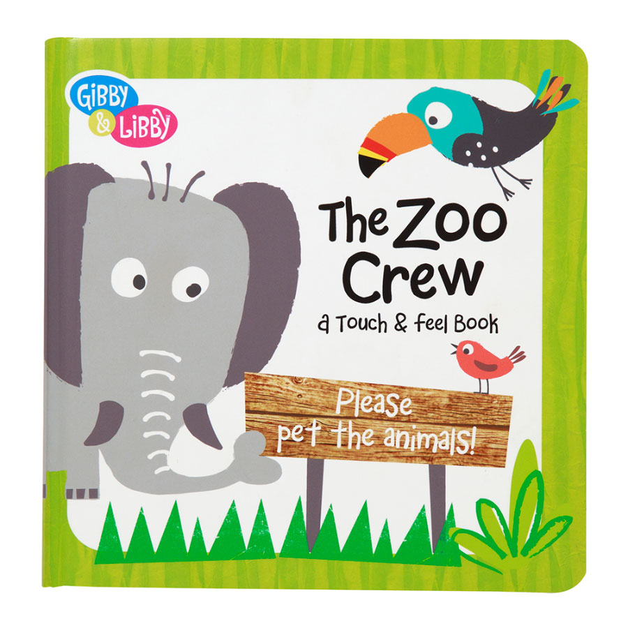 The Zoo Crew Textured Board Book Fat Brain Toys