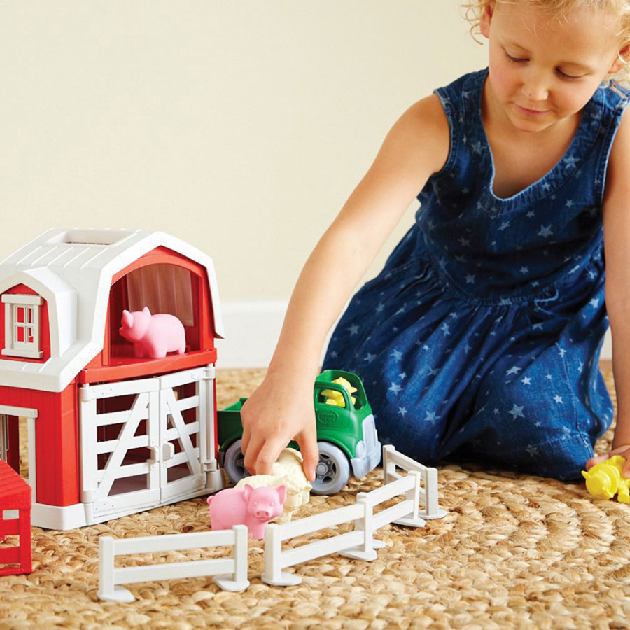 Green Toys Farm Playset Best Imaginative Play for Ages 2 to 3
