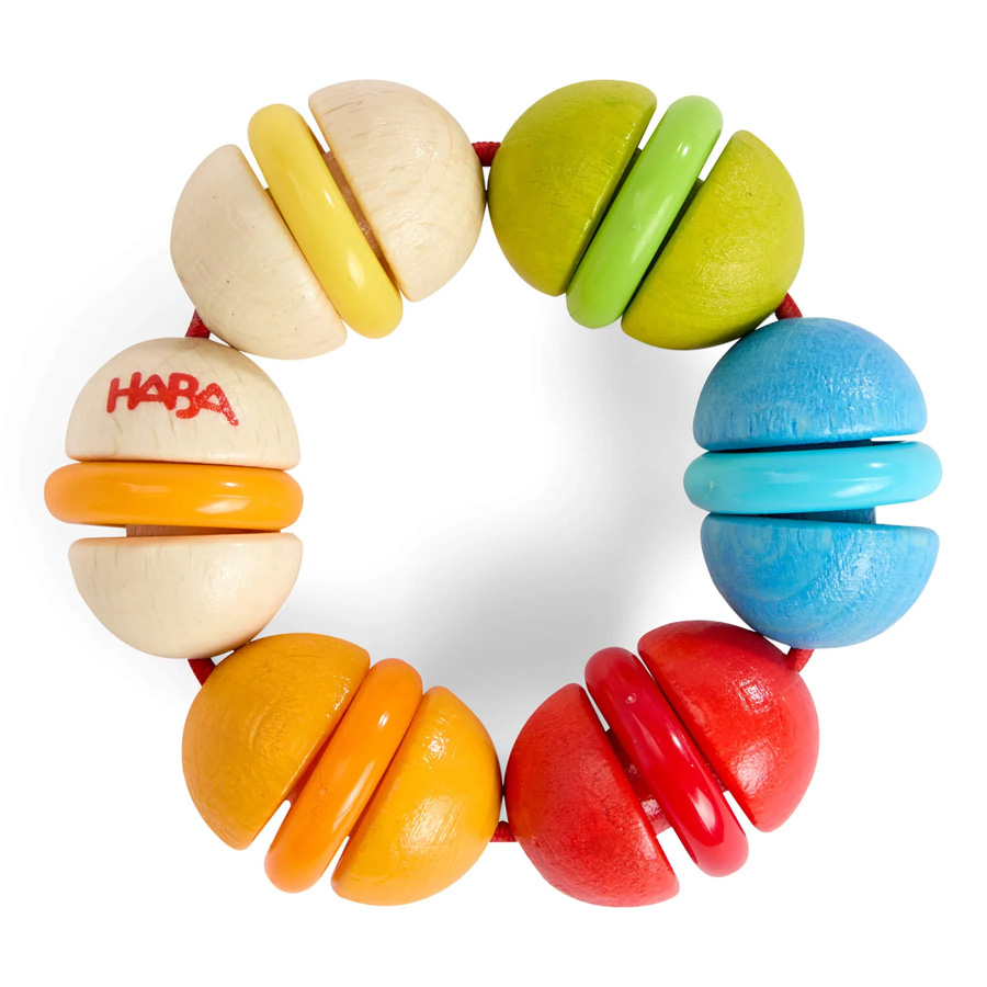 Rainbow Rattle Grasping and Teething Toy - Best for 1 year olds