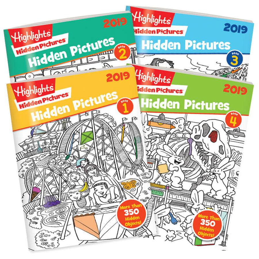 Highlights Hidden Pictures 2019 - 4 Book Set - - Fat Brain Toys