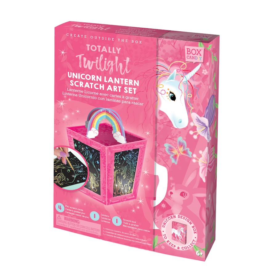 Box CanDIY Totally Twilight Unicorn Lantern Scratch Art Set