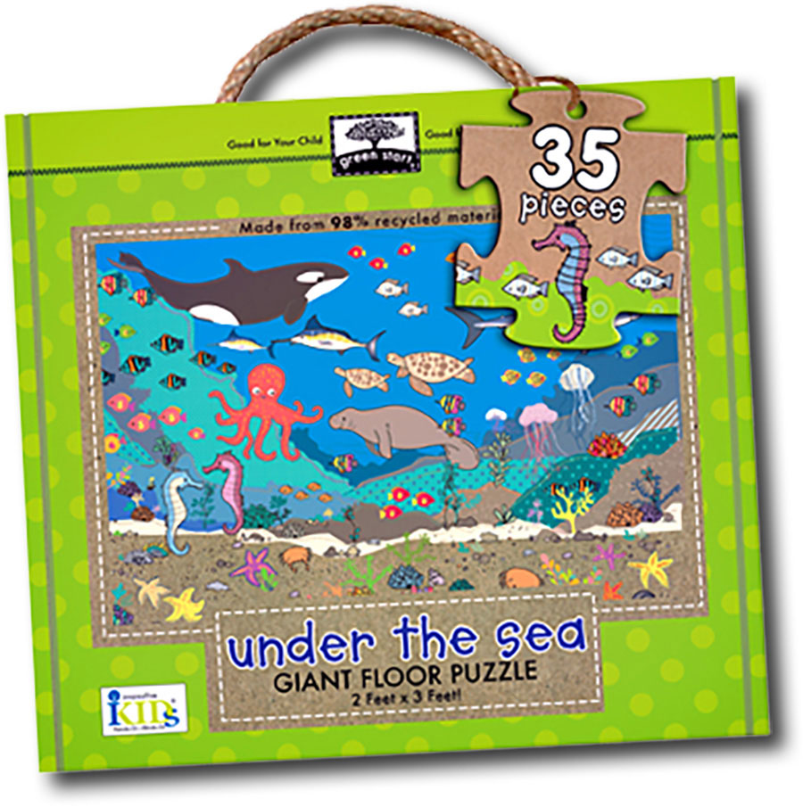 Green Start Giant Floor Puzzle - Under The Sea - - Fat Brain Toys