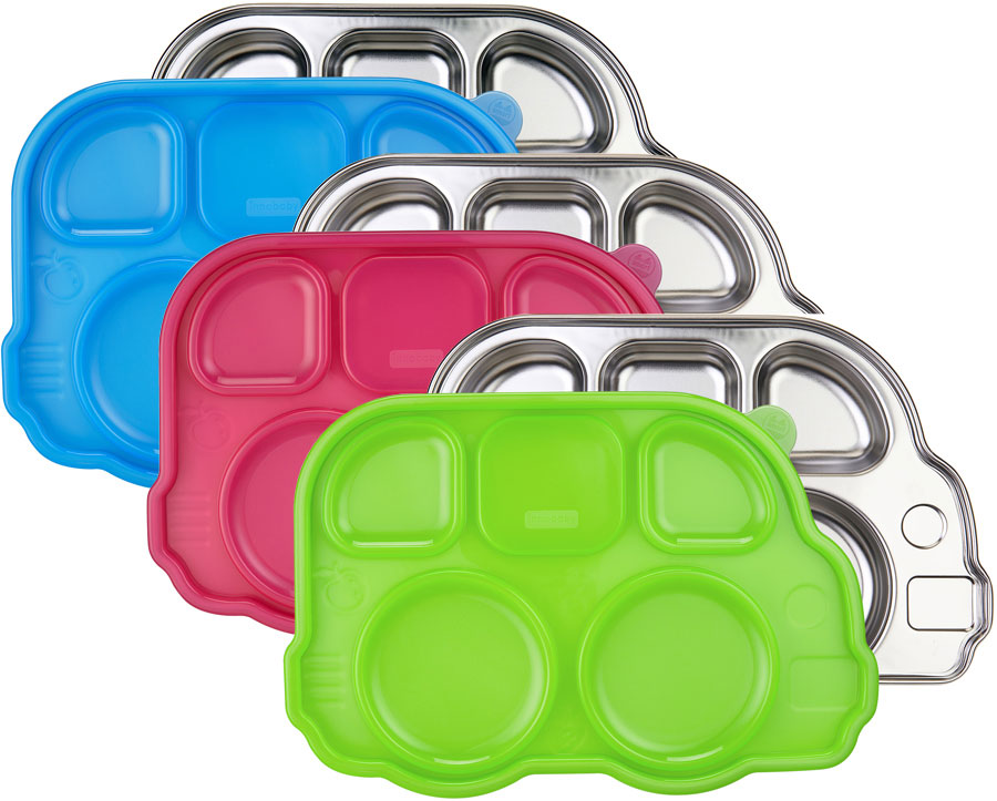 Din Din Smart Divided Stainless Steel Platter with Lid