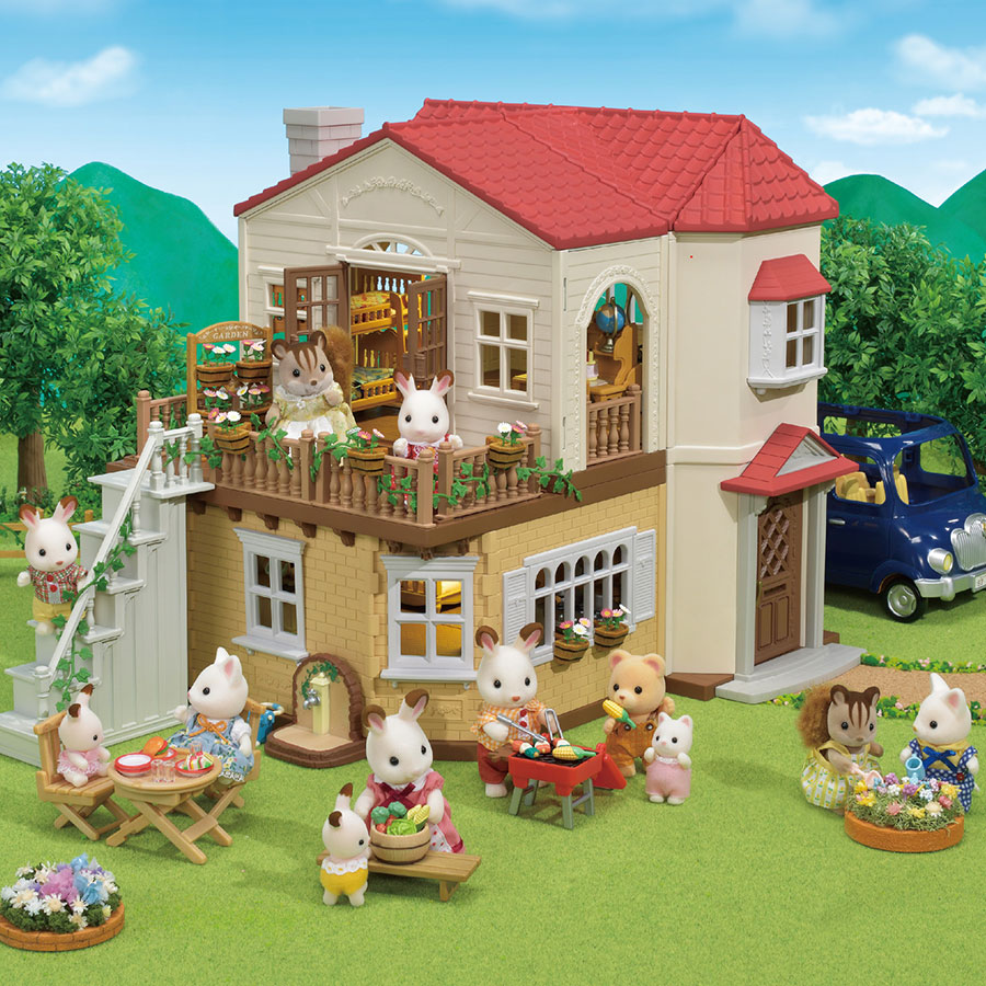 Calico Critters Red Roof Country Home Gift Set - - Fat Brain Toys