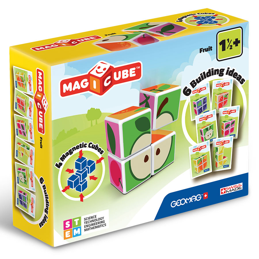 Geomag Magicube Fruit 4 pc Fat Brain Toys