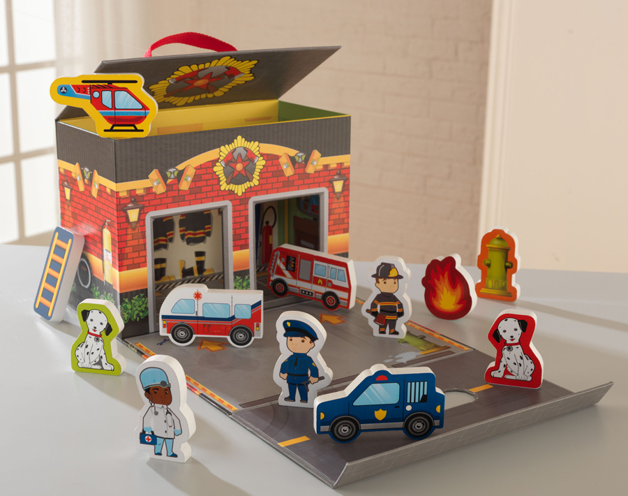 KidKraft Emergency Rescue Travel Box Play Set - - Fat Brain Toys