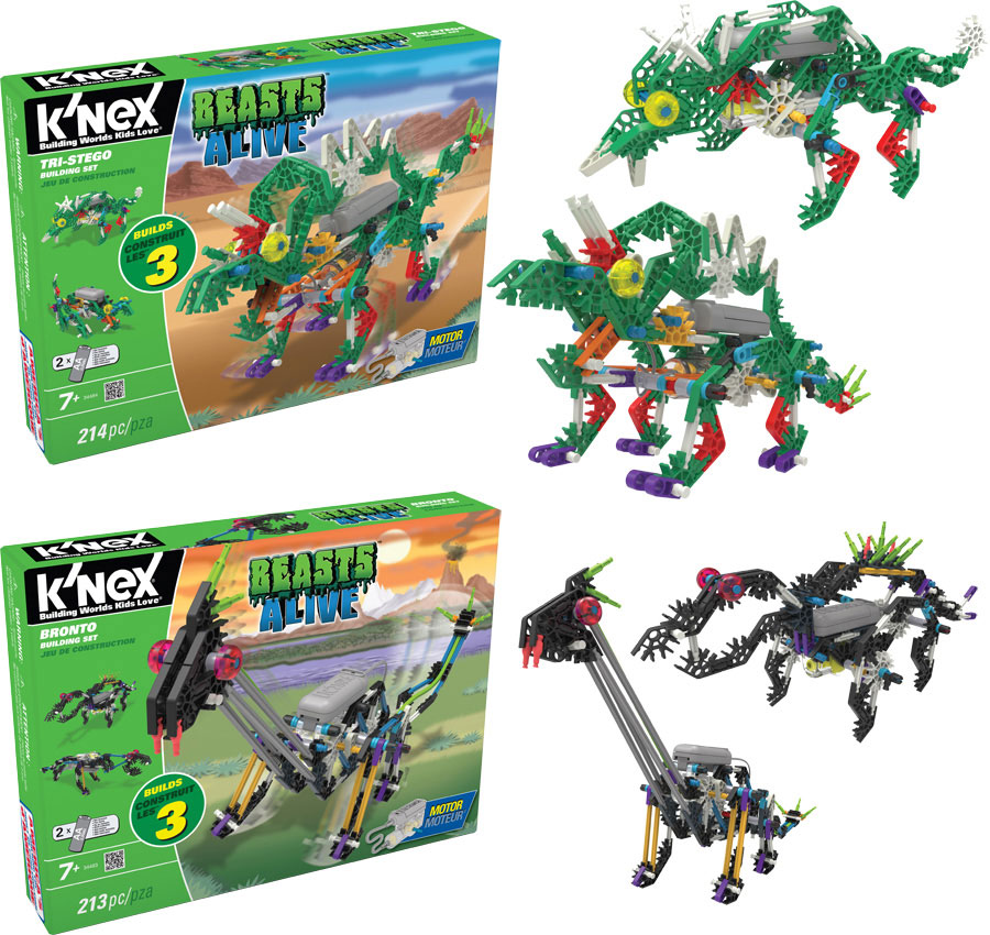 K'NEX - Beasts Alive - Dinosaur Building Sets - - Fat Brain Toys