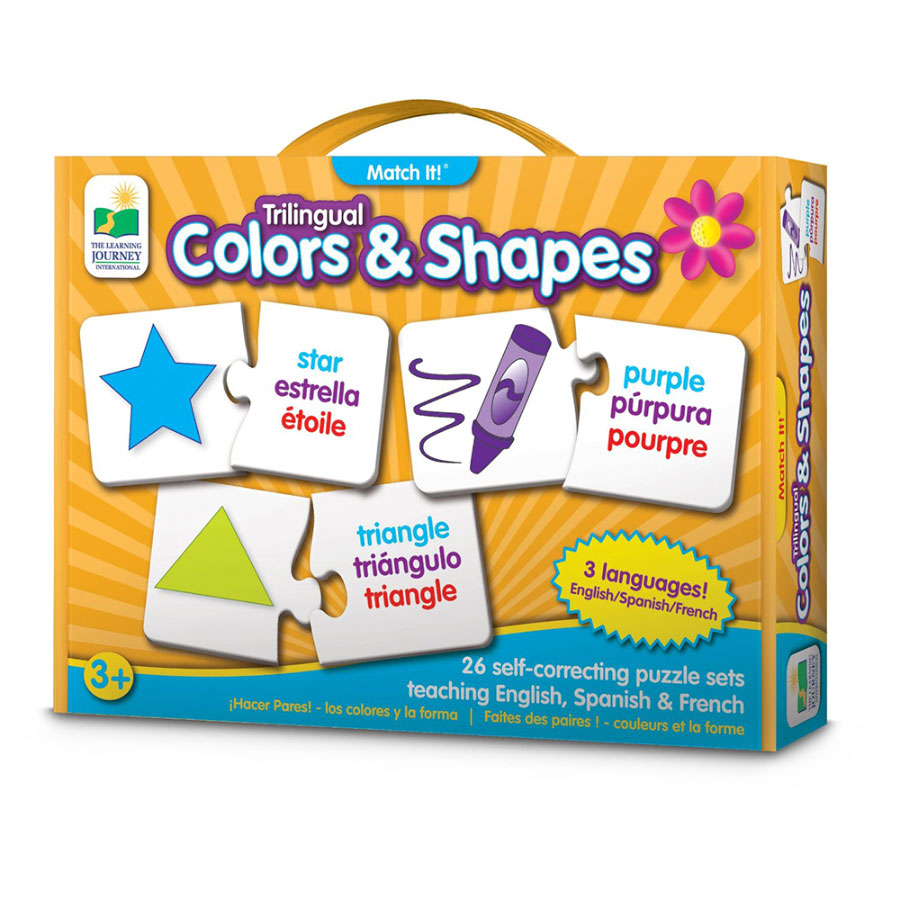 Trilingual Match It! - Colors & Shapes - - Fat Brain Toys