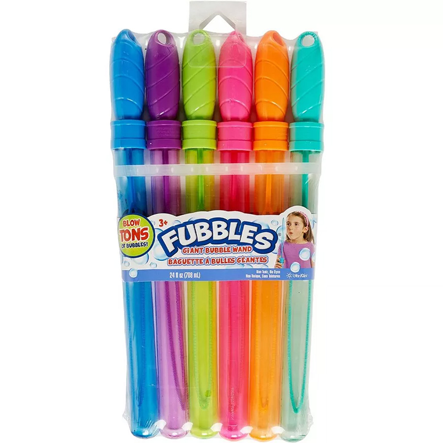 Fubbles 4oz Bubble Wand 6 Pack Best Active Play For Ages 3 To 6