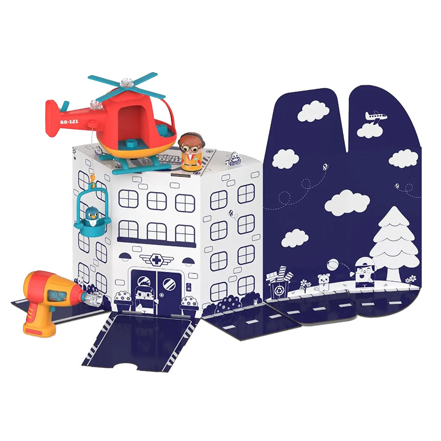Design & Drill Bolt Buddies Helicopter
