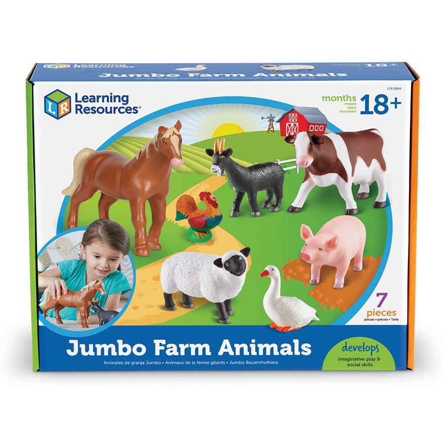 Jumbo Farm Animals - Best Imaginative Play for Ages 2 to 11