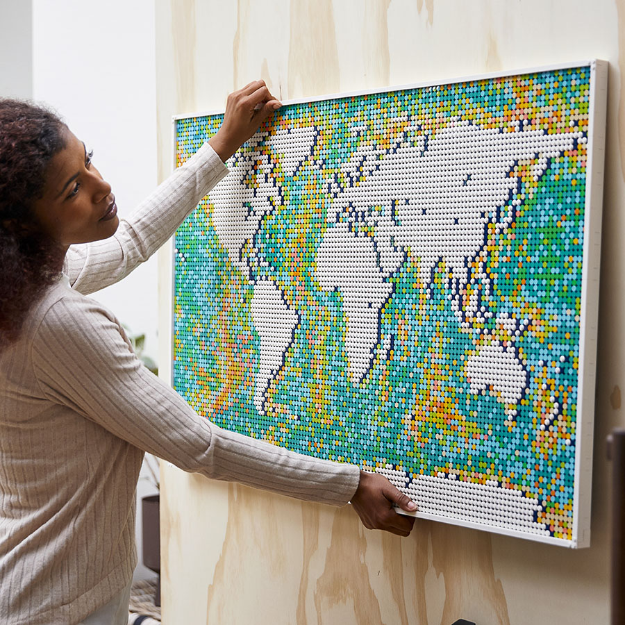 LEGO Art World Map Fat Brain Toys