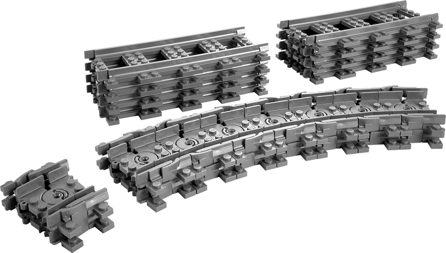 LEGO City Trains Flexible Tracks Fat Brain Toys