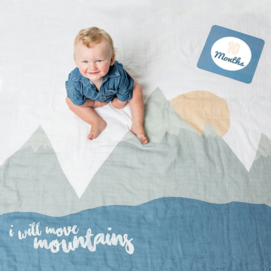Baby's First Year Blanket & Card Set I Will Move Mountains