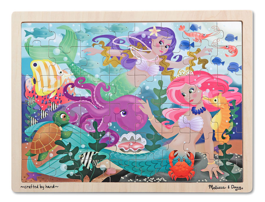 Mermaid Fantasea Wooden Jigsaw Puzzle (48 pc) Fat Brain Toys