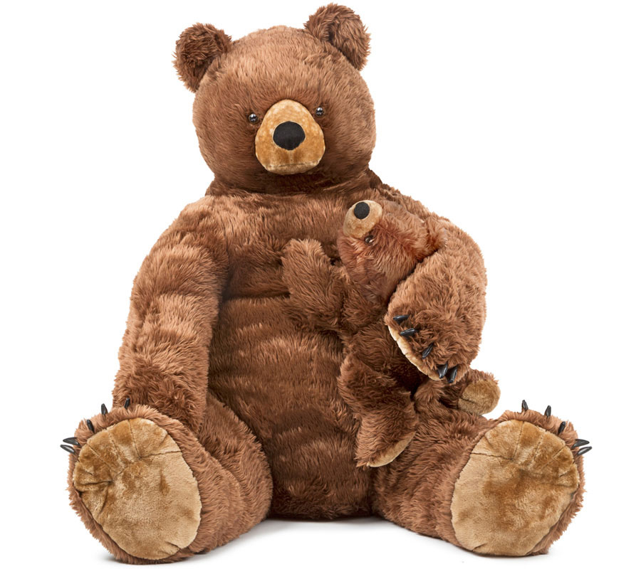 Brown Bear and Cub - Large Plush - - Fat Brain Toys