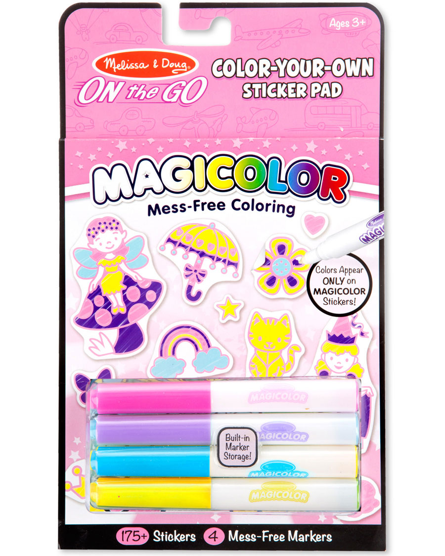 Magicolor Color-Your-Own Sticker Book - Pink - - Fat Brain Toys