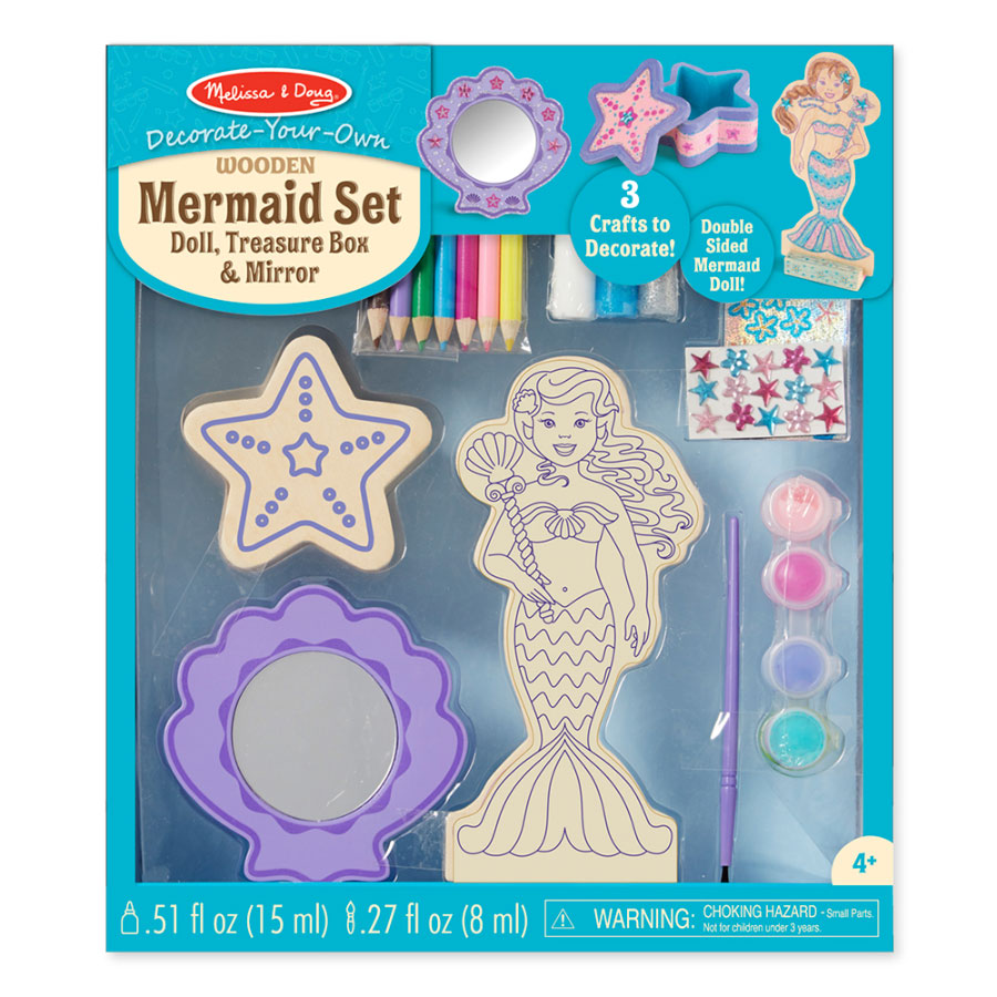 Mermaid Night Light DIY Craft Kit For Girls With Music - Birthday Gifts For Ages 3-10