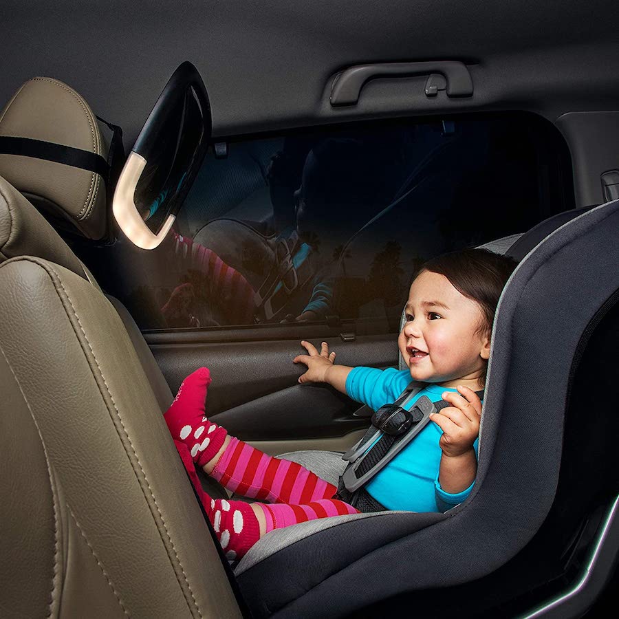 Light up baby mirror for car best sale