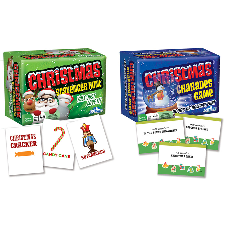 Christmas Charades And Scavenger Hunt Games 2 Pack Fat Brain Toys
