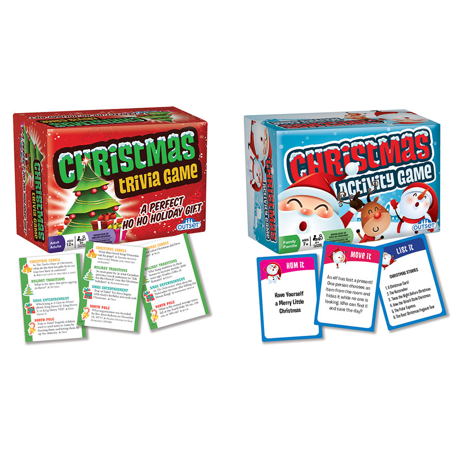 Christmas Trivia & Christmas Activity Games 2-pack - - Fat Brain Toys