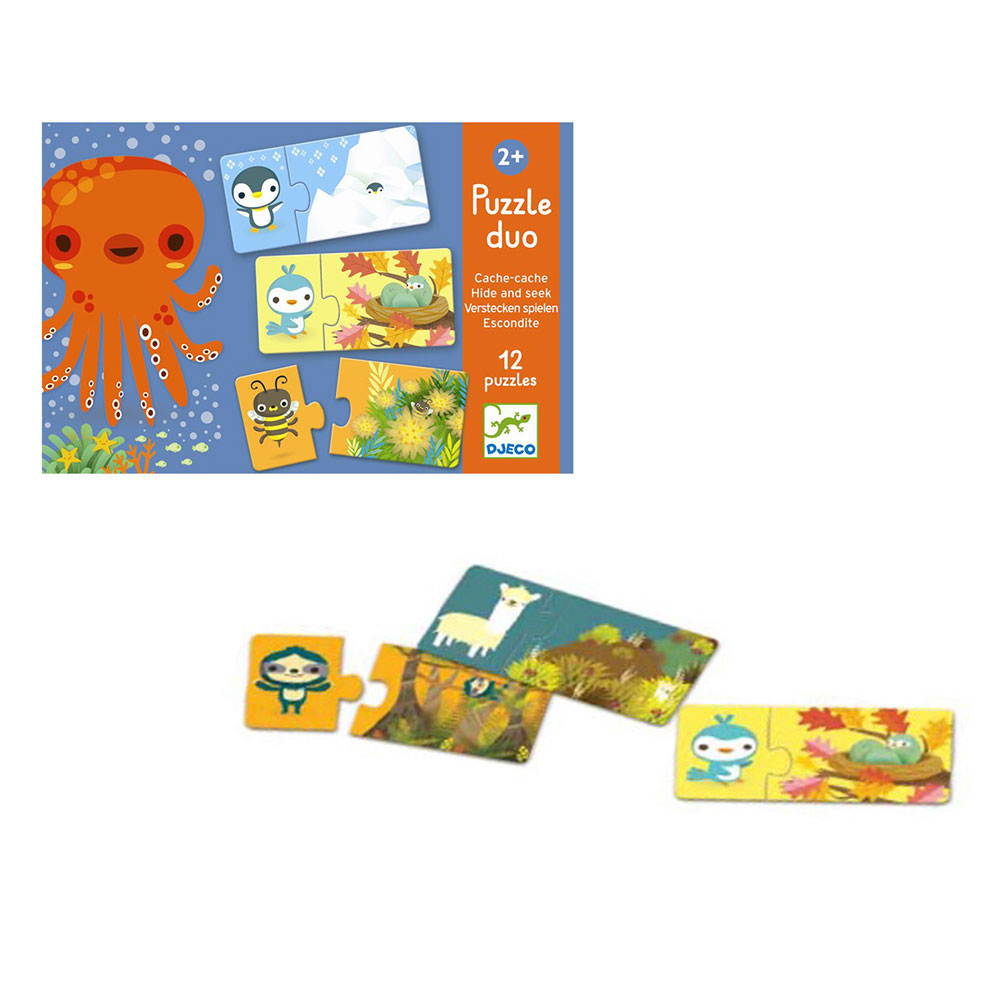 Djeco Hide and Seek Matching Puzzles - - Fat Brain Toys