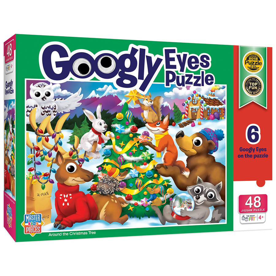 Googly Eyes Puzzle Around the Christmas Tree 48pc