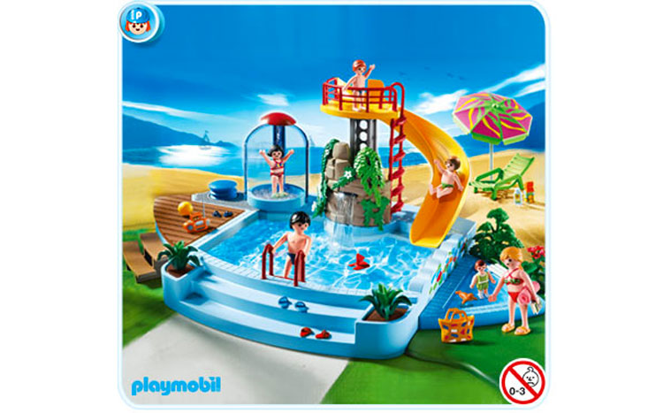 Playmobil Vacation - Pool with Water Slide - - Fat Brain Toys