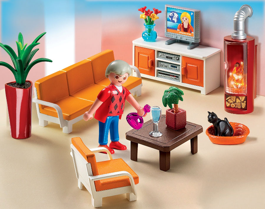 Playmobil Doll House Comfortable Living Room Fat Brain Toys